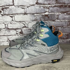 Hoka One Anacapa Mid GTX Gray Blue Hiking Boots 1122018-SBCRL Men 11.5D US/46EU